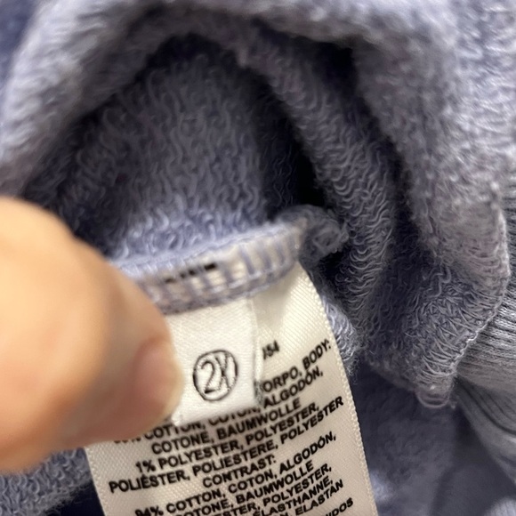 T. La Puff-Sleeve Pullover Shirt French Terry Blue tomato Embroidery 2X - Picture 12 of 13